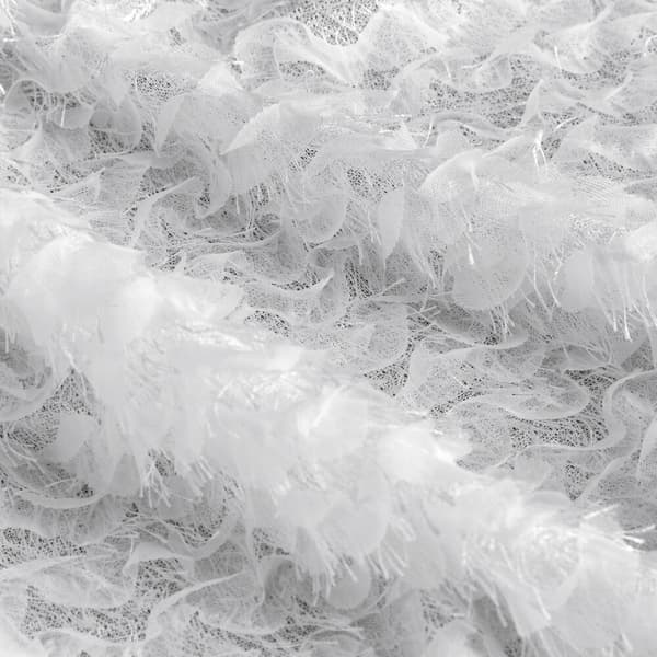 Færdiglavet gardin med øjer TIFFANY 135x250 Eva Minge hvid chiffon mohair trådflæser