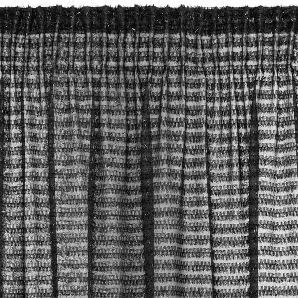 Færdiglavet gardin på tape REINA 135x270 Eva Minge Eurofirany sort chiffon mohair stribet applikation