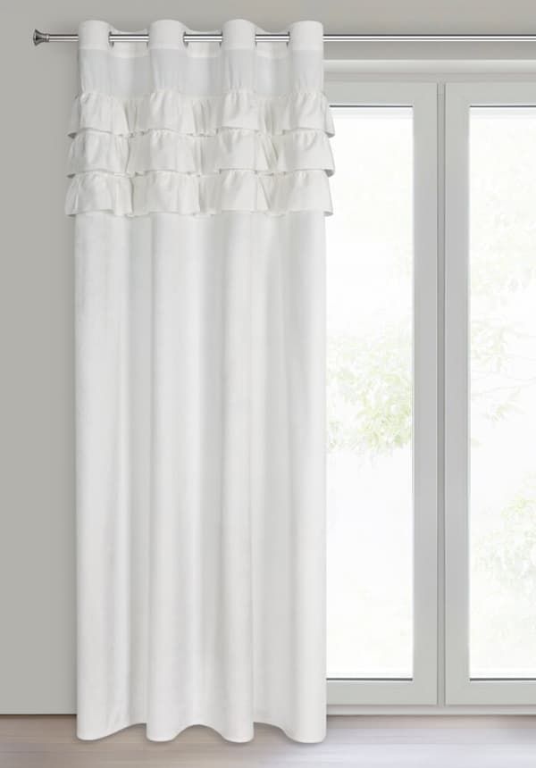 Valmis verho silmukoilla SAMI 140x250 Eurofirany valkoinen