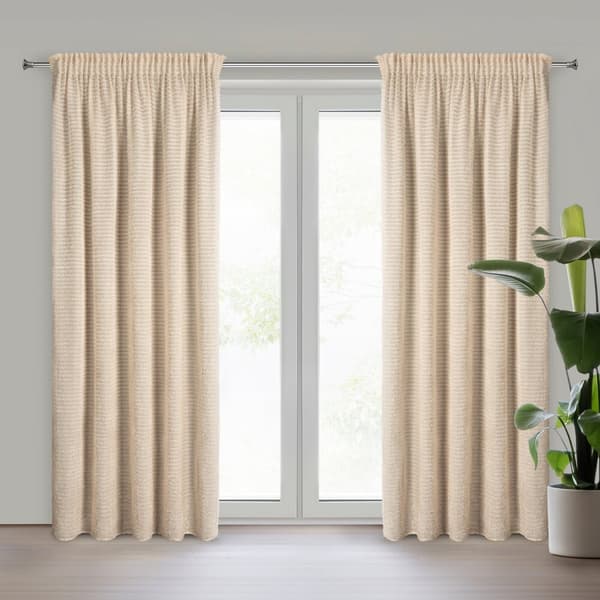 Valmis verho teipillä REINA 135x270 Eva Minge Eurofirany beige sifonki mohair raidallinen sovellus