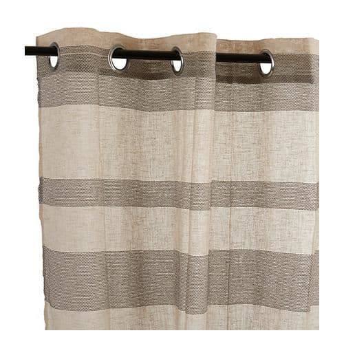 Presentdekorgardin 140 x 260 cm polyester beige/grå