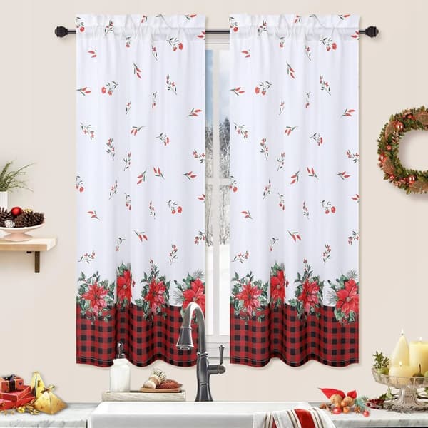 Vinduesgardin juledekoration 2stk 115cm
