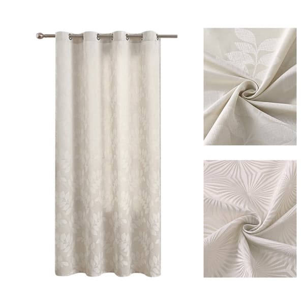 INF Elegant blad Jacquard mörkläggningsgardin för sovrum A