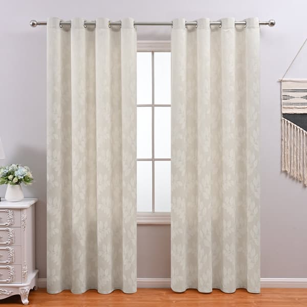 INF Elegant blad Jacquard mörkläggningsgardin för sovrum A