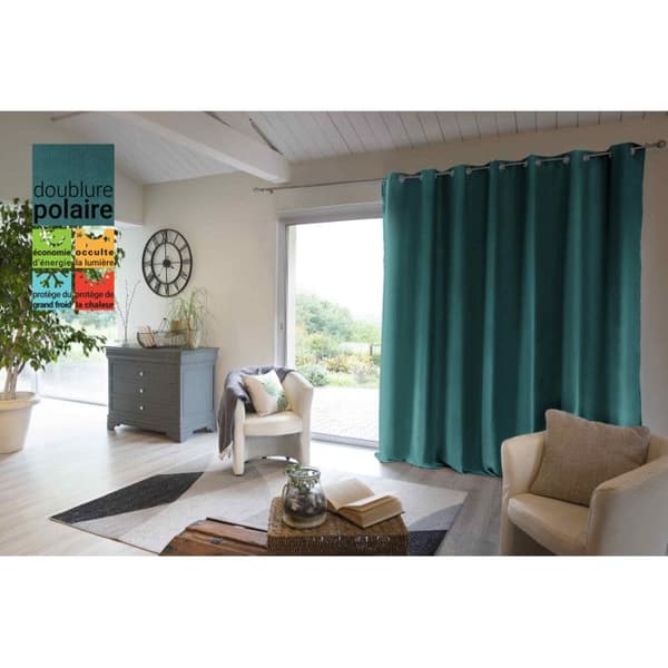 Set med 2 mörkläggande och termiska fönsterdragen i polar fleece "Inuit" alla mått - Inuit Anka - Mörkläggande panel + Fleece 280 x