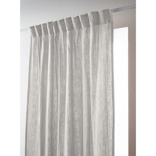 Rideau galon fronceur "Gaïa" 140 x 240 cm "Gaze de Coton" - Gaïa Nuage - 1 panel 140 x 240 cm - Gaïa Nuage
