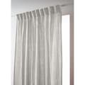 Miniatyrbild 1 av 2: Batch av 2 gardiner med rynkband "Gaïa" 140 x 240 cm "Gaze de Coton" - Gaïa Nuage - 2 paneler 140 x 240 cm - Gaïa Nuage
