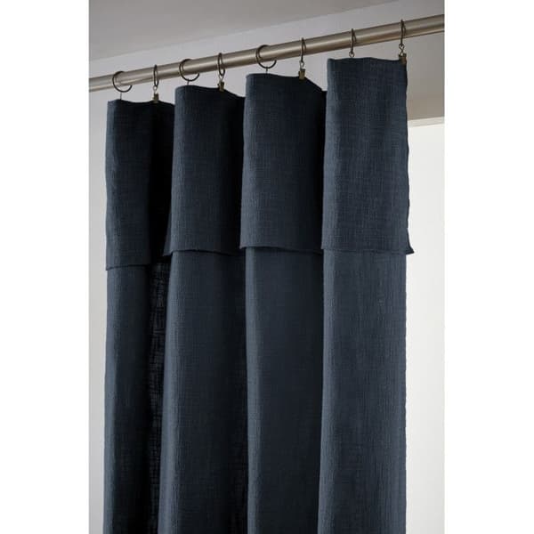 Justerbar gardin + 8 klädpinsringar "Sixtine" 140 x 270 cm - Sixtine Minuit - 1 justerbar panel 140 x 270 cm - Sixtine Minuit