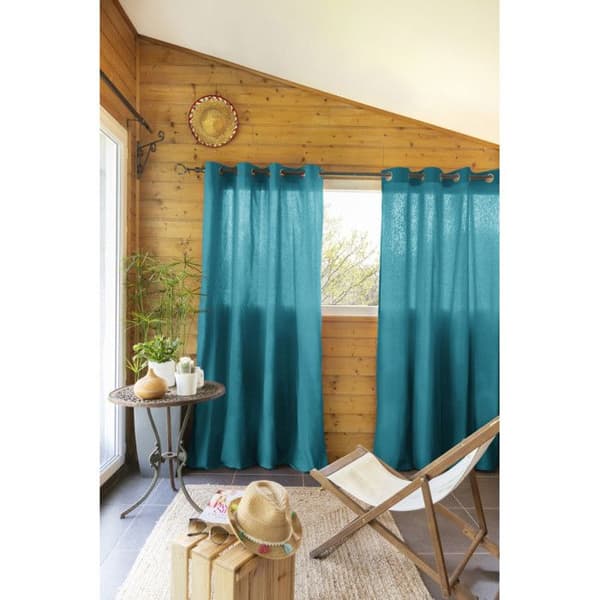 Inredningsgardin "Kala" i bomull 140 x 260 cm Effekten av fjäril - Kala Påfågel - 1 panel 140 x 260 cm - Kala Påfågel