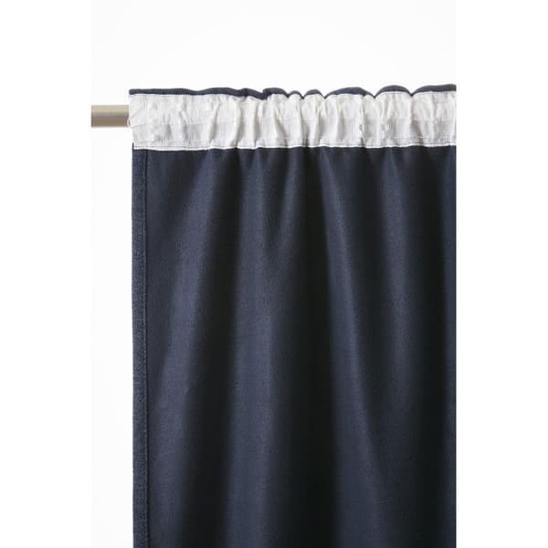 Ljud- och termisk tät gardin med polarfoder, volangkant "Bjorn" 100% opak - Bjorn Minuit - 2 ljudtätande paneler + pol