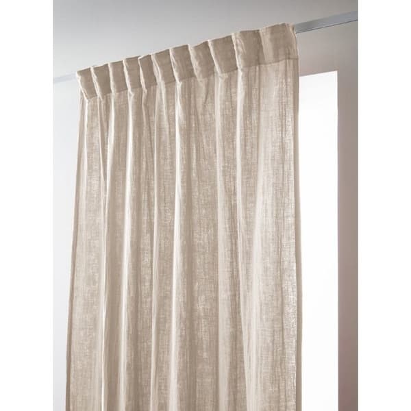 Set med 2 veckade gardiner "Gaïa" 140 x 240 cm "Gaze de Coton" - Gaïa Pampa - 2 paneler 140 x 240 cm - Gaïa Pampa