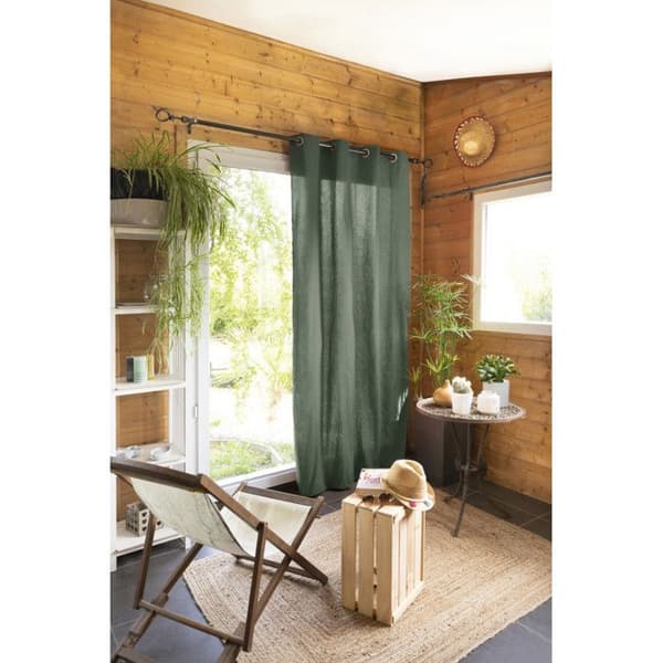 Set med 2 "Kala" inredningsgardiner i bomull 140 x 260 cm, Effekten fjäril - Kala Rosmarin - 2 paneler 140 x 240 cm - Kala Rosmarin