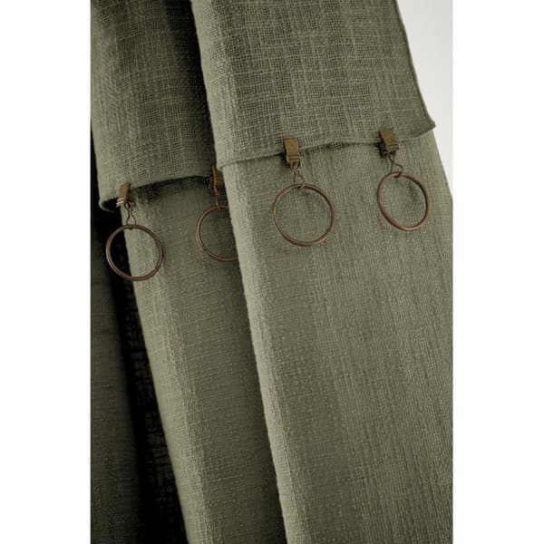 Justerbart gardin + 8 klämringar "Sixtine" 140 x 270 cm - Sixtine Thym - 2 justerbara paneler 140 x 270 cm - Sixtine Thym