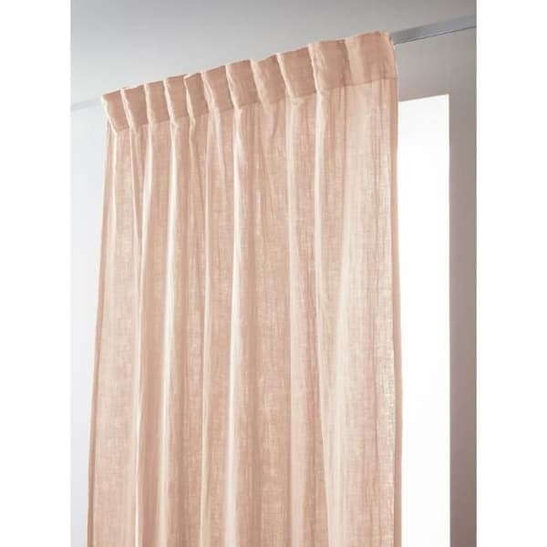 Set med 2 gardiner med rynkband "Gaïa" 140 x 240 cm "Bomullsgaze" - Gaïa Guimauve - 2 paneler 140 x 240 cm - Gaïa Guimauve