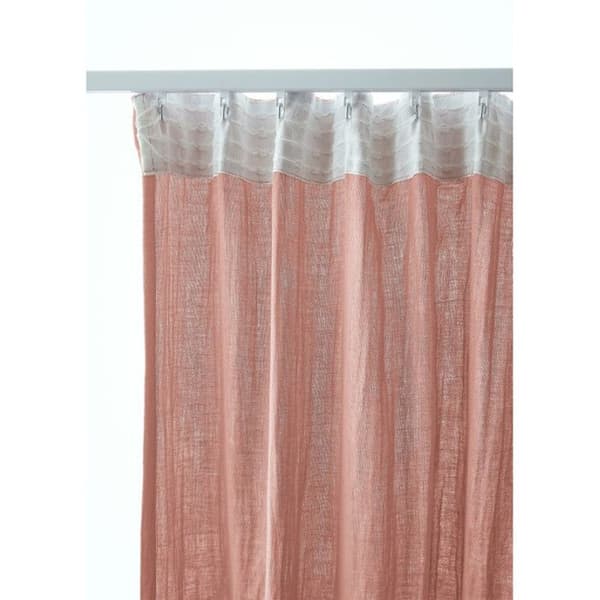 Set med 2 veckade gardiner "Gaïa" 140 x 240 cm "Bomullsgaze" - Gaïa Rosenpeach - 2 paneler 140 x 240 cm - Gaïa Rosenpeach