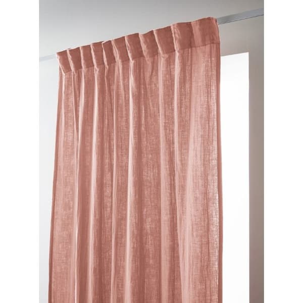 Set med 2 veckade gardiner "Gaïa" 140 x 240 cm "Bomullsgaze" - Gaïa Rosenpeach - 2 paneler 140 x 240 cm - Gaïa Rosenpeach