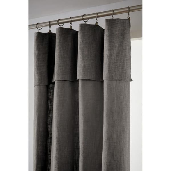 Justerbar gardin + 8 klämringar "Sixtine" 140 x 270 cm - Sixtine Ardoise - 1 Justerbar panel 140 x 270 cm - Sixtine Ardoise