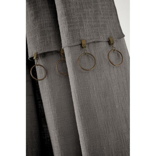 Justerbar gardin + 8 klämringar "Sixtine" 140 x 270 cm - Sixtine Ardoise - 1 Justerbar panel 140 x 270 cm - Sixtine Ardoise