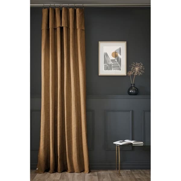 Justerbart hängande + 8 klämmringar "Sixtine" 140 x 270 cm - Sixtine Camel - 1 justerbart panel 140 x 270 cm
