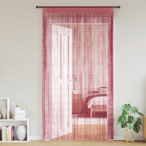 Stränggardiner 2 st rosa 140x250 cm