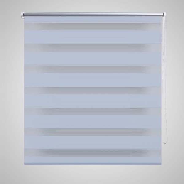 Rullgardin randig vit 120 x 175 cm transparent