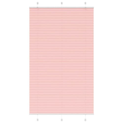 Plisserad persienn rosa 120x200 cm tyg bredd 119,4cm polyester