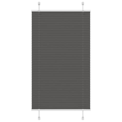 Plisserad persienn svart 75x150 cm tyg bredd 74,4 cm polyester