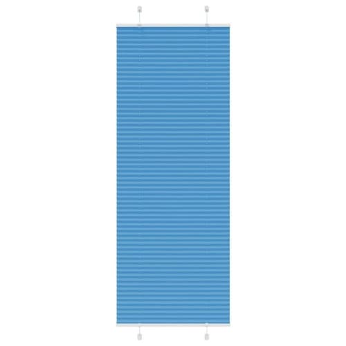 Plisserad persienn blå 80x200 cm tyg bredd 79,4 cm polyester