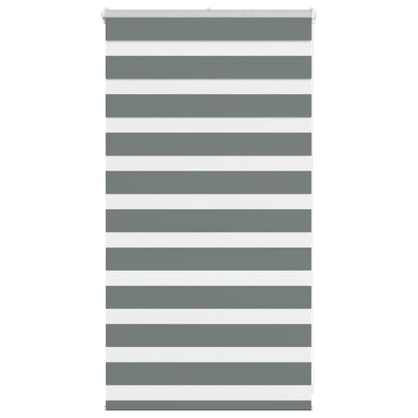 Rullgardin zebra mörkgrå 80x100 cm tyg bredd 75,9 cm polyester