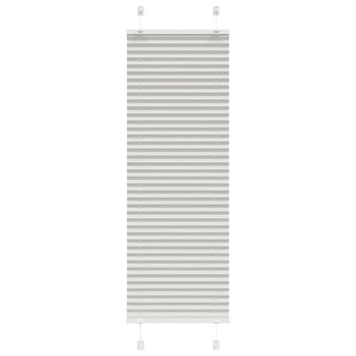 Plisserad persienn ljusgrå 40x100 cm tyg bredd 39,4cm polyester