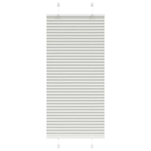 Plisserad persienn ljusgrå 55x100cm tyg bredd 54,4cm polyester