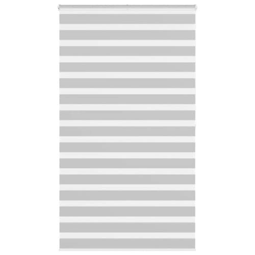 Rullgardin zebra ljusgrå 130x200 cm tyg bredd 125,9cm polyester