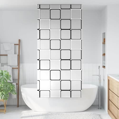 Rullgardin för dusch 100x240 cm tyg bredd 96 cm