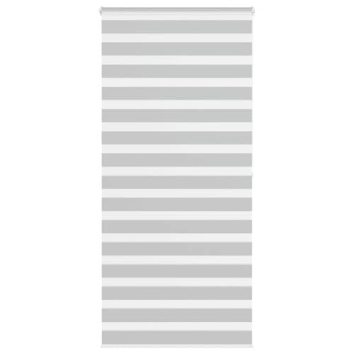 Rullgardin zebra ljusgrå 105x200 cm tyg bredd 100,9cm polyester