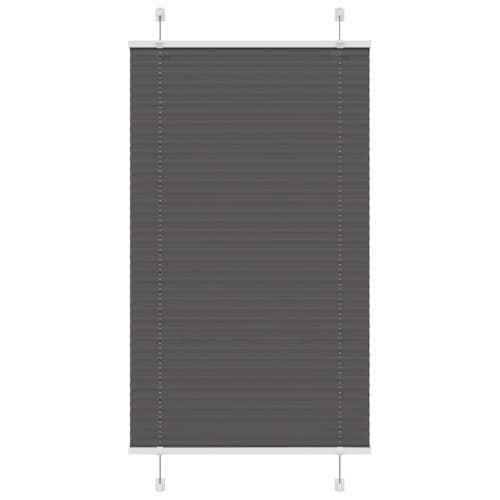 Plisserad persienn svart 75x100 cm tyg bredd 74,4 cm polyester