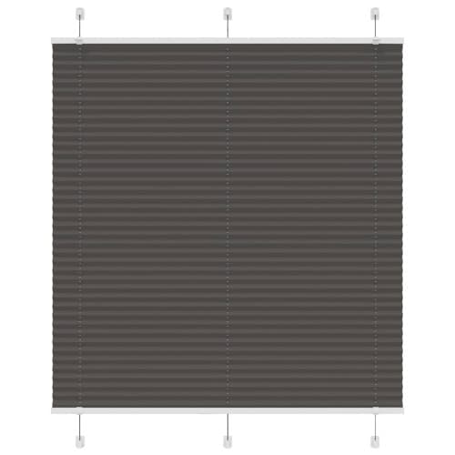 Plisserad persienn svart 115x150 cm tyg bredd 114,4cm polyester