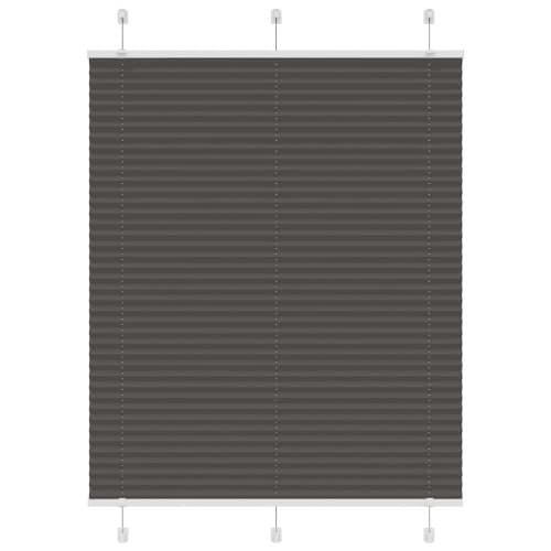 Plisserad persienn svart 110x150 cm tyg bredd 109,4cm polyester