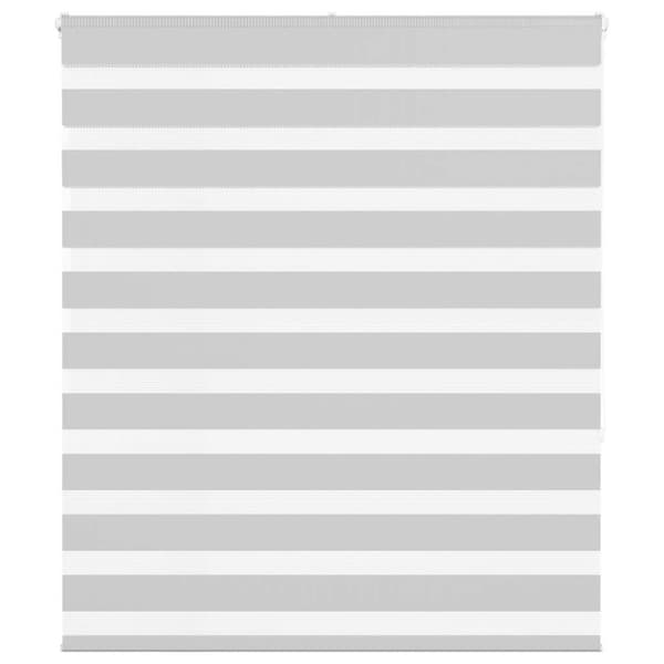 Rullgardin zebra ljusgrå 125x150 cm tyg bredd 120,9cm polyester