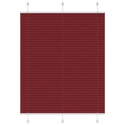 Plisserad persienn Bordeaux röd 110x150 cm tyg bredd 109,4 cm
