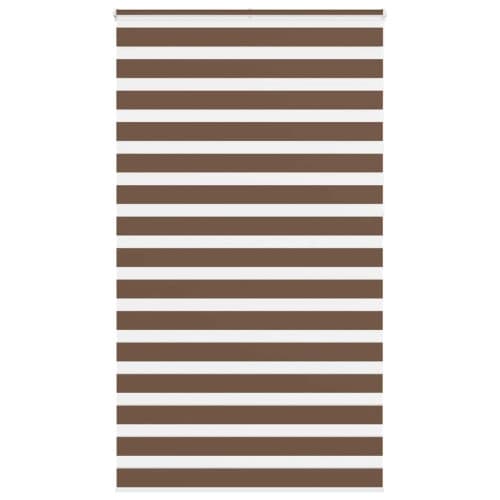 Rullgardin zebra brun 130x230 cm tyg bredd 125,9 cm polyester