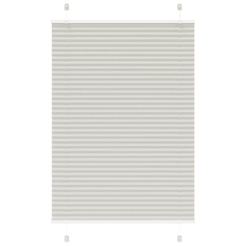 Plisserad persienn ljusgrå 100x150 cm tyg bredd 99,4 cm