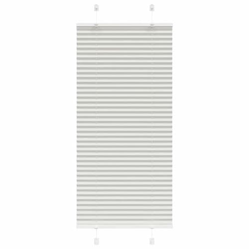 Plisserad persienn ljusgrå 60x100cm tyg bredd 59,4cm polyester