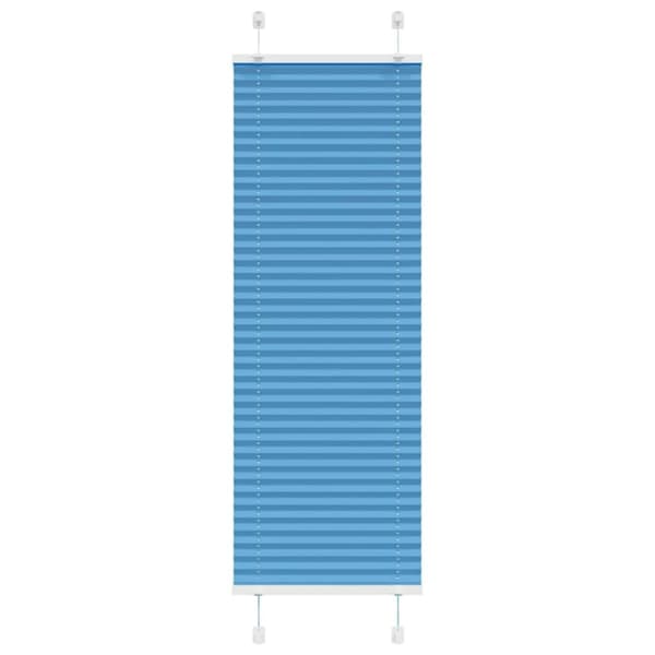 Plisserad persienn blå 45x100cm tyg bredd 44,4cm polyester