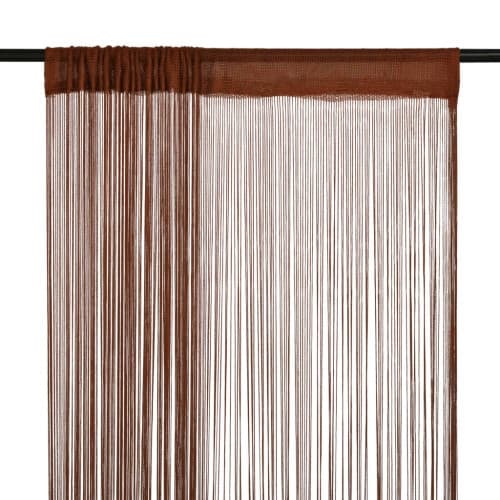 Trådgardiner 2 st 140x250 cm brun