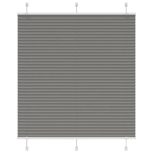 Plisserad persienn antracit 115x150 cm tyg bredd 114,4 cm