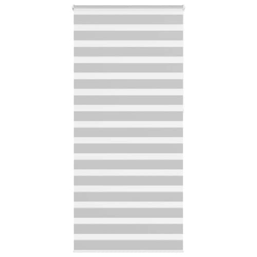 Rullgardin zebra ljusgrå 100x230 cm tyg bredd 95,9 cm polyester