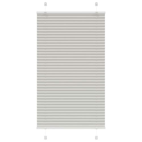 Plisserad persienn ljusgrå 70x100 cm tyg bredd 69,4cm polyester