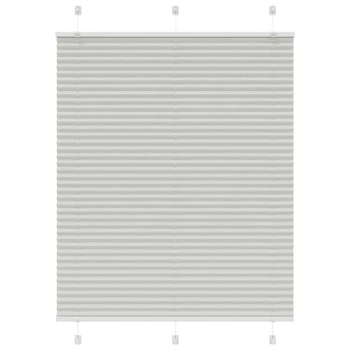 Plisserad persienn ljusgrå 105x100 cm tyg bredd 104,4cm