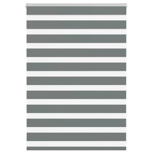Rullgardin zebra mörkgrå 95x100 cm tyg bredd 90,9 cm polyester