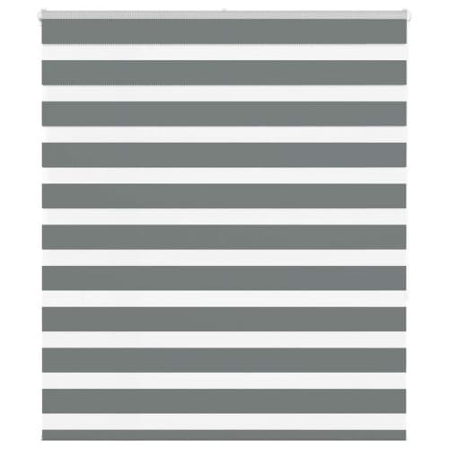 Rullgardin zebra mörkgrå 135x150 cm tyg bredd 130,9cm polyester